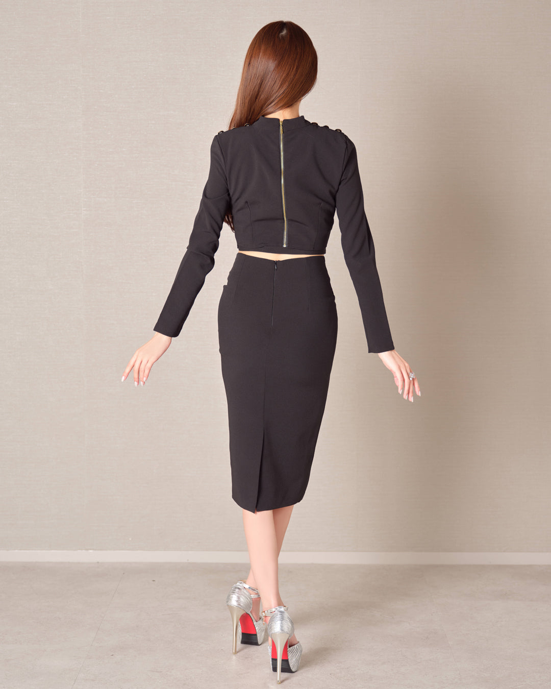 V-Line Code Two-Piece Dress