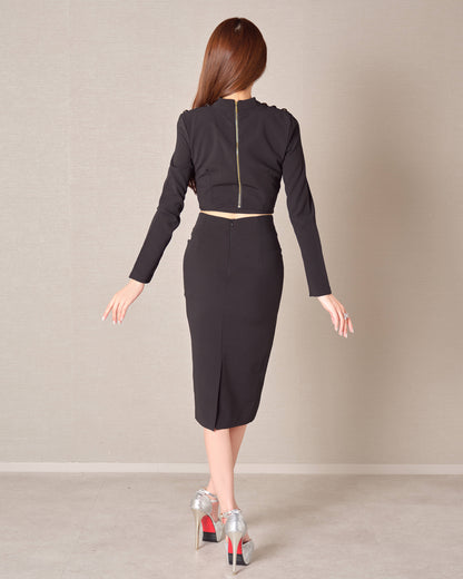 V-Line Code Two-Piece Dress