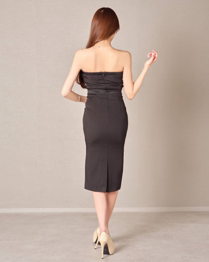 Ribbon Edge Mini Dress : Black